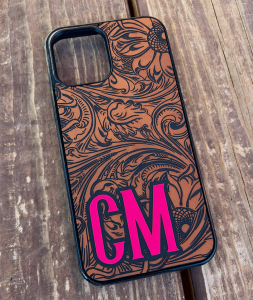 Sunflower Tooled Phone Case