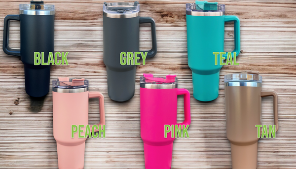 40 oz Tumbler; VARIOUS COLORS AND DESIGNS