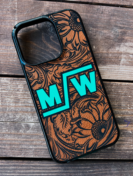 Sunflower Tooled Phone Case