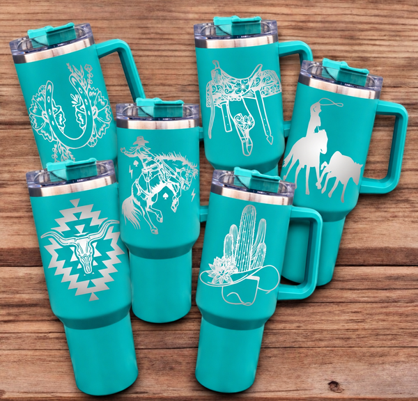 40 oz Tumbler; VARIOUS COLORS AND DESIGNS