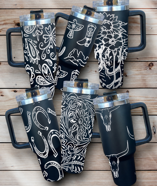40 oz Tumbler; VARIOUS COLORS AND DESIGNS